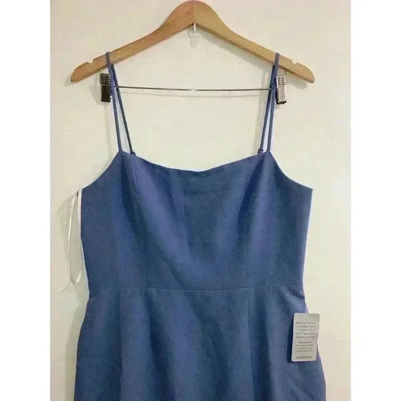 WAYF The Lettie Column Gown Evening BLUE Bridesmaids Dress - Picture 5 of 12